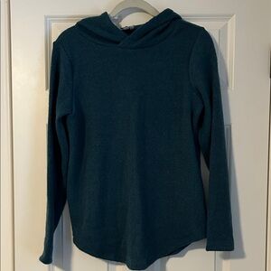 LOFT Deep Teal Hooded Sweater